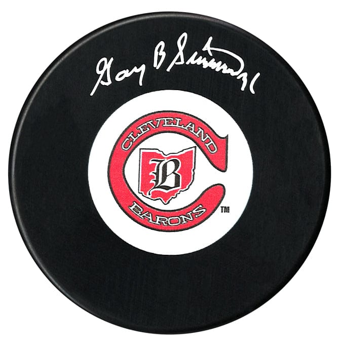 Gary Simmons Autographed Cleveland Barons Puck CoJo Sport Collectables Inc.