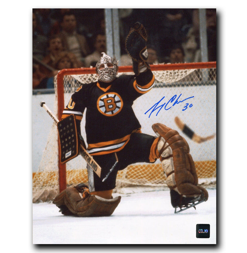 Gerry Cheevers Boston Bruins Autographed Save 8x10 Photo CoJo Sport Collectables Inc.
