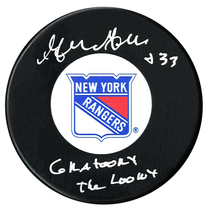 Gilles Gratton Autographed New York Rangers Puck CoJo Sport Collectables