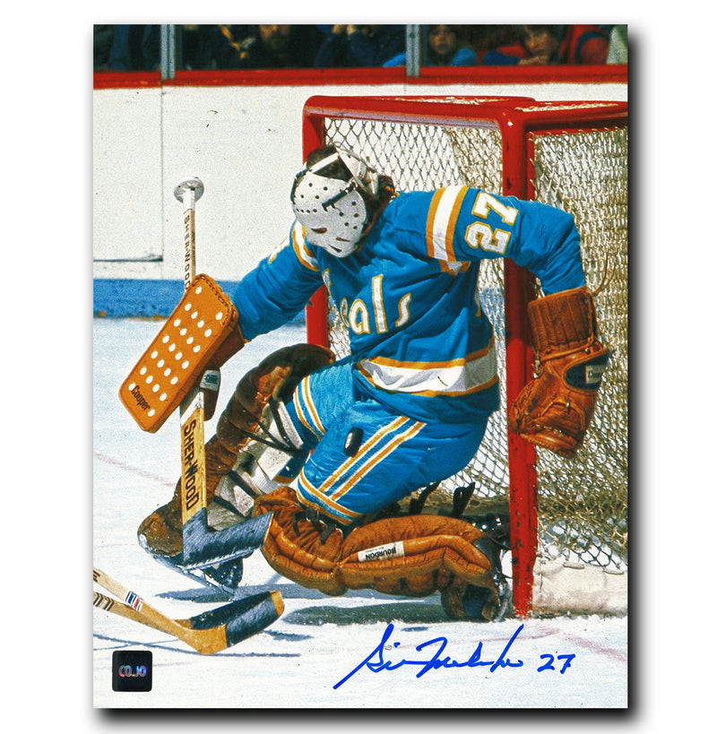 Gilles Meloche California Golden Seals Autographed 8x10 Photo