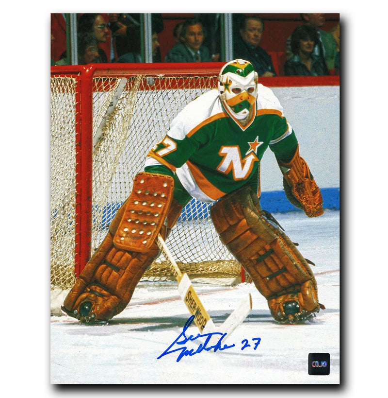 Gilles Meloche Minnesota North Stars Autographed 8x10 Photo