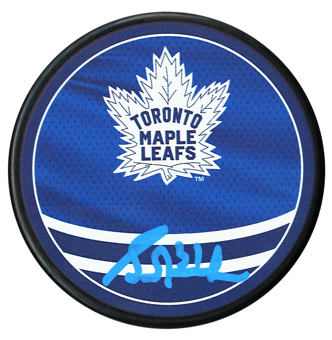 Grant Fuhr Autographed Toronto Maple Leafs Reverse Retro 2.0 Puck (Baby Blue)