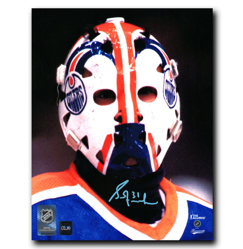 Grant Fuhr Edmonton Oilers Autographed Mask 8x10 Photo CoJo Sport Collectables Inc.