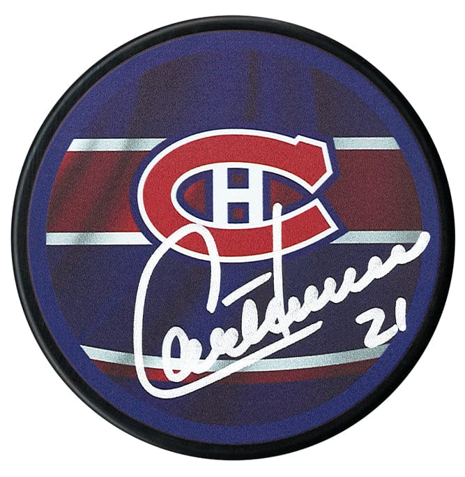 Guy Carbonneau Autographed Montreal Canadiens Reverse Retro Puck CoJo Sport Collectables Inc.