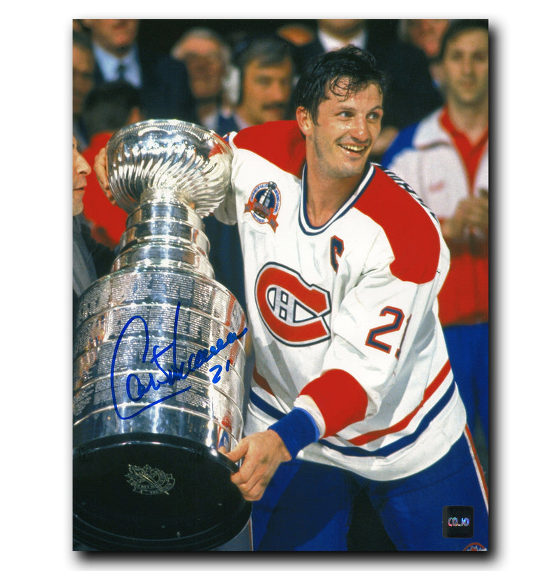 Guy Carbonneau Montreal Canadiens Autographed Stanley Cup 8x10 Photo CoJo Sport Collectables