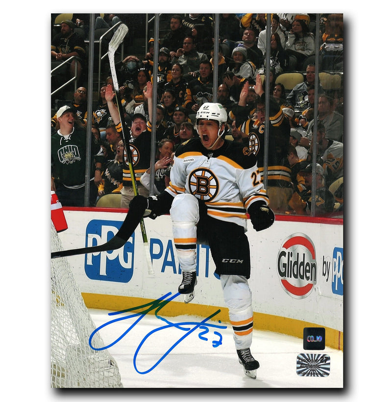 Hampus Lindholm Boston Bruins Autographed Goal Celebration 8x10 Photo CoJo Sport Collectables Inc.