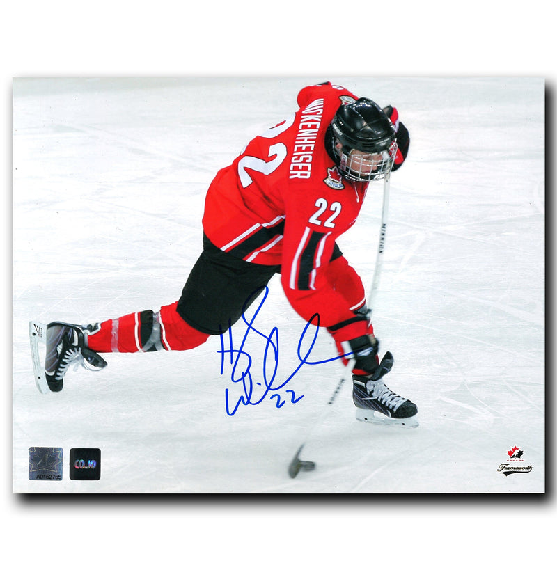 Hayley Wickenheiser Team Canada Autographed Shooting 8x10 Photo CoJo Sport Collectables