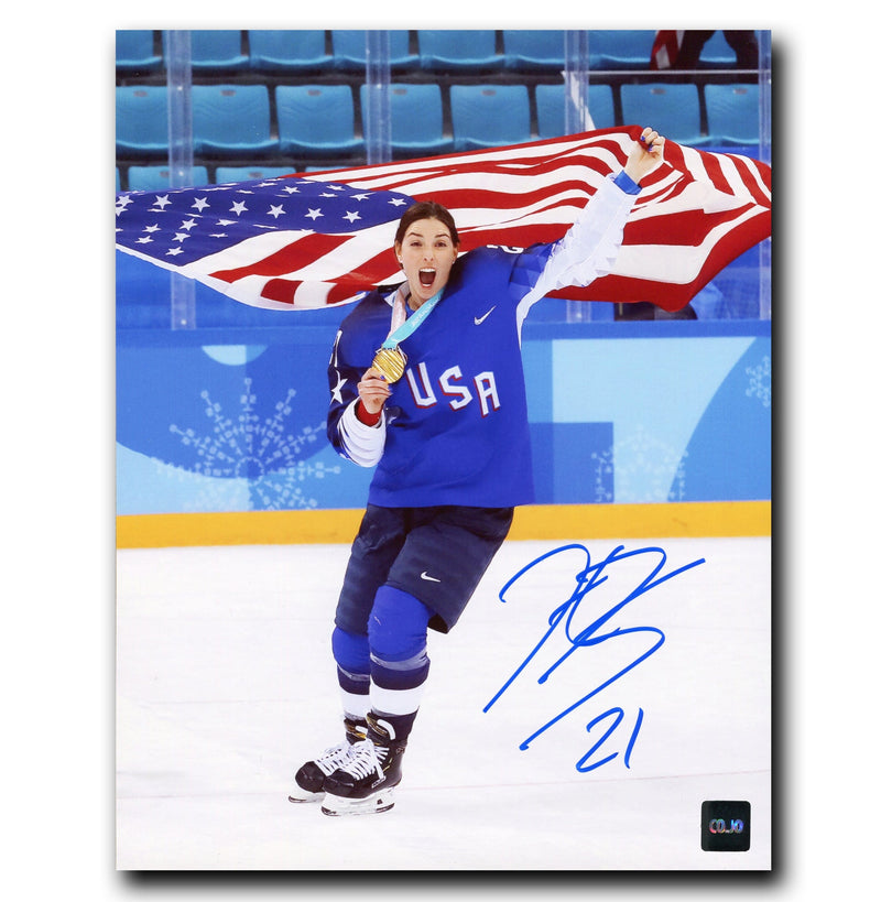 Hilary Knight Team USA Autographed Gold Medal 8x10 Photo CoJo Sport Collectables