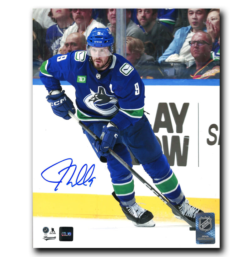 J.T. Miller Vancouver Canucks Autographed Action 8x10 Photo CoJo Sport Collectables Inc.