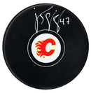 Jean-Sebastien Giguere Autographed Calgary Flames Puck - CoJo Sport Collectables Inc.