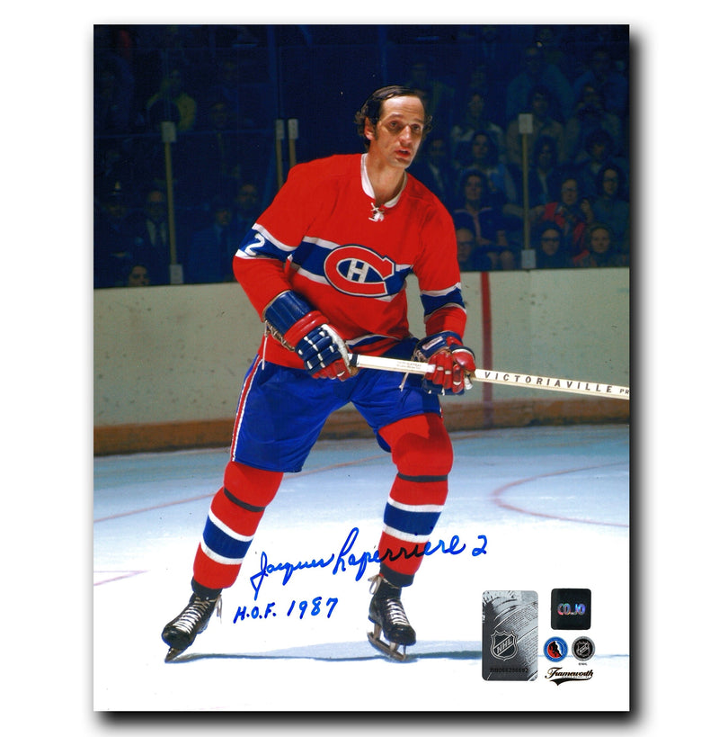 Jacques Laperriere Montreal Canadiens Autographed 8x10 Photo (Red) CoJo Sport Collectables Inc.
