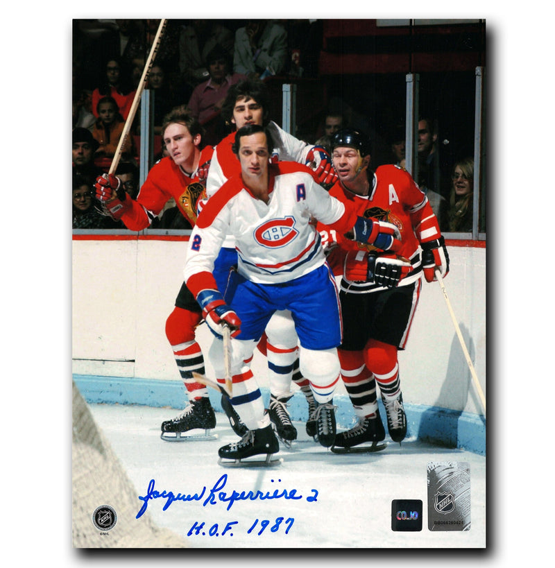 Jacques Laperriere Montreal Canadiens Autographed 8x10 Photo (White) CoJo Sport Collectables Inc.