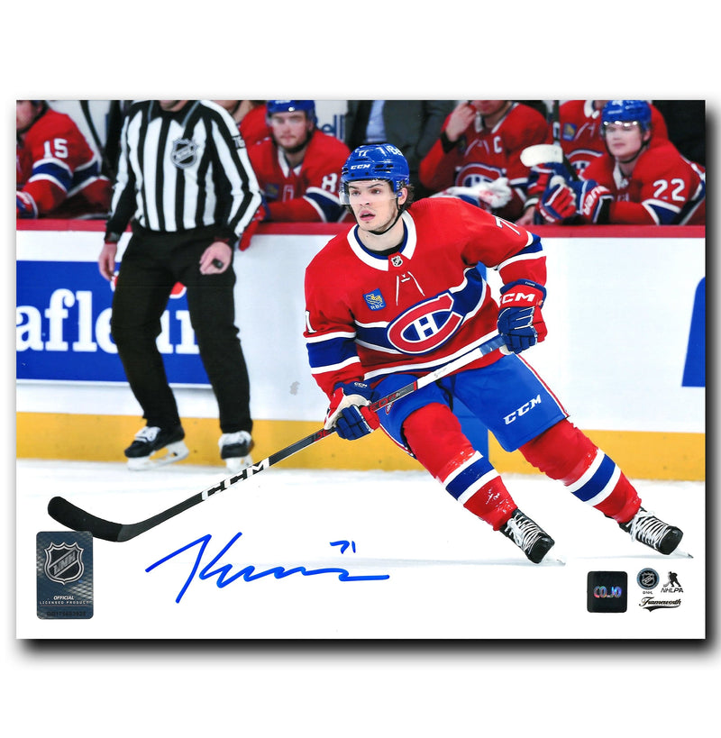 Jake Evans Montreal Canadiens Autographed Home 8x10 Photo CoJo Sport Collectables Inc.