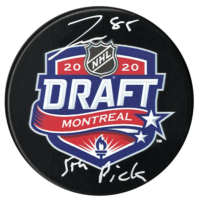 Jake Sanderson Autographed 2020 Inscribed NHL Draft Puck CoJo Sport Collectables Inc.