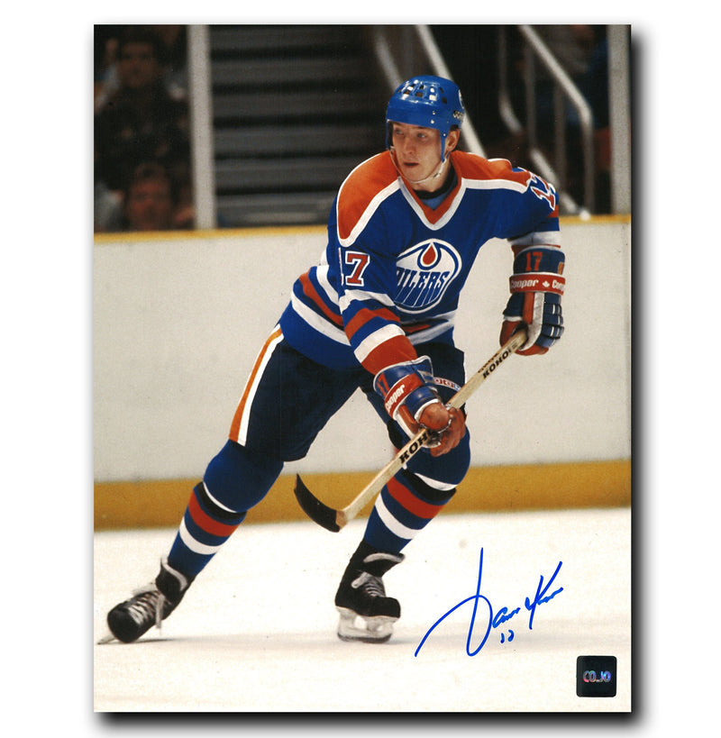 Jari Kurri Edmonton Oilers Autographed Skating 8x10 Photo CoJo Sport Collectables Inc.