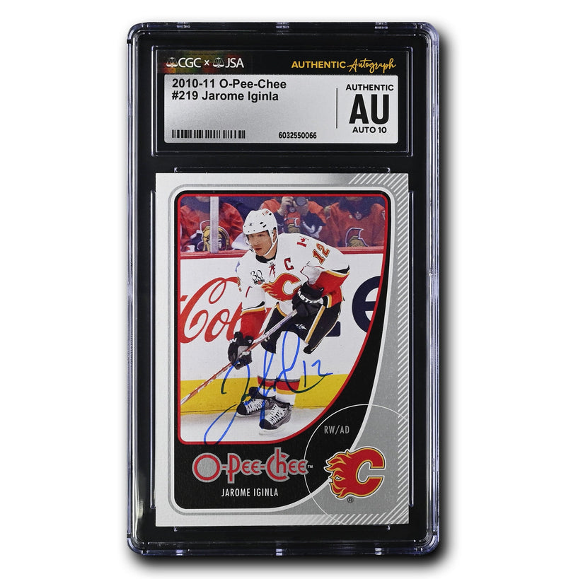 Jarome Iginla Autographed 2010-11 O-Pee-Chee