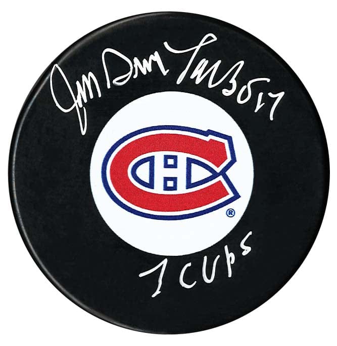 Jean-Guy Talbot Autographed Montreal Canadiens 7 Cups Inscribed Puck CoJo Sport Collectables Inc.