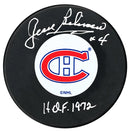 Jean Beliveau Autographed Montreal Canadiens HOF Inscribed Original 6 Logo Puck CoJo Sport Collectables Inc.