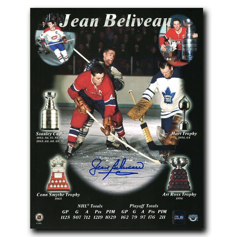 Jean Beliveau Montreal Canadiens Autographed Collage 8x10 Photo CoJo Sport Collectables Inc.
