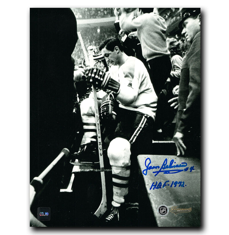 Jean Beliveau Montreal Canadiens Autographed Stanley Cup Bench 8x10 Photo CoJo Sport Collectables Inc.
