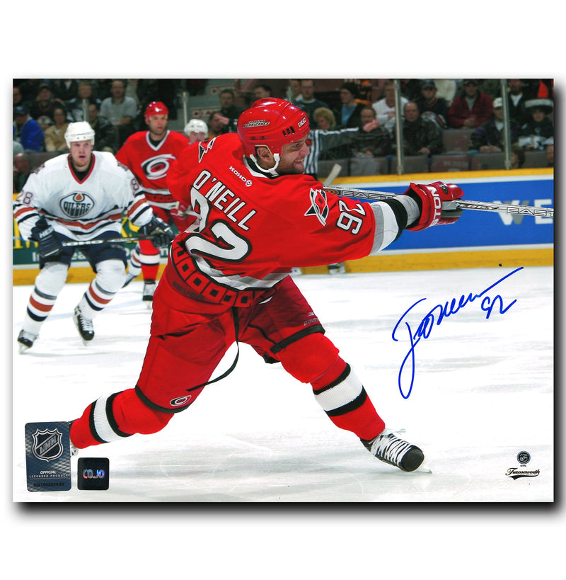 Jeff O'Neill Carolina Hurricanes Autographed Shooting 8x10 Photo CoJo Sport Collectables Inc.