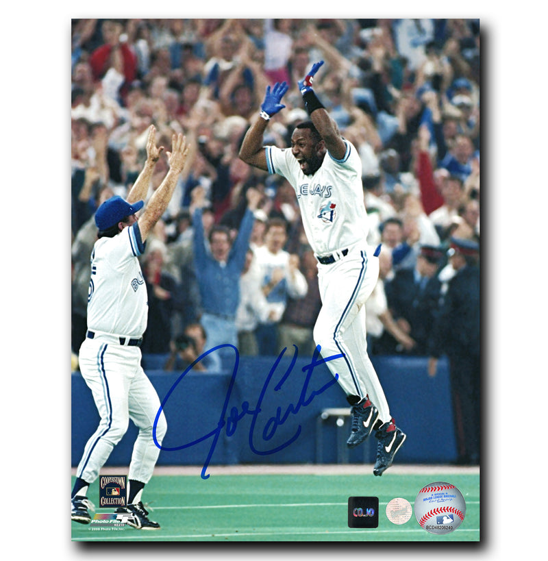 Joe Carter Toronto Blue Jays Autographed World Series 8x10 Photo (Blue)