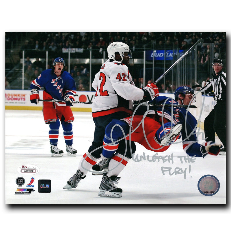 Joel Ward Washington Capitals Autographed Hit Inscribed 8x10 Photo (Silver) CoJo Sport Collectables Inc.