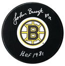 John Bucyk Autographed Boston Bruins HOF Puck CoJo Sport Collectables
