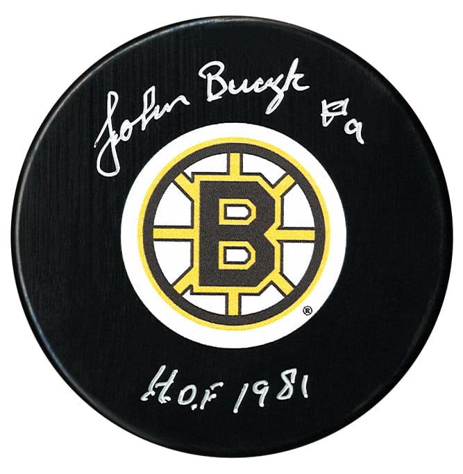 John Bucyk Autographed Boston Bruins HOF Puck CoJo Sport Collectables
