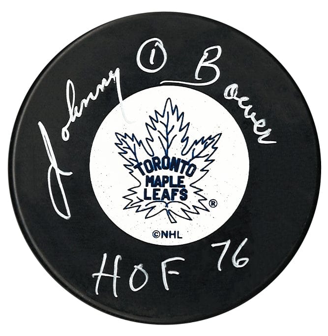 Johnny Bower Autographed Toronto Maple Leafs HOF Puck CoJo Sport Collectables Inc.