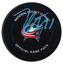 Kent Johnson Autographed Columbus Blue Jackets Official Puck - CoJo Sport Collectables Inc.