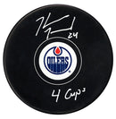 Kevin McClelland Autographed Edmonton Oilers Stanley Cup Inscribed Puck - CoJo Sport Collectables Inc.