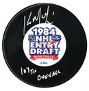 Kirk McLean Autographed 1984 NHL Draft Inscribed Puck CoJo Sport Collectables Inc.