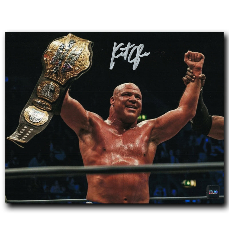 Kurt Angle Autographed Belt 8x10 Photo CoJo Sport Collectables Inc.