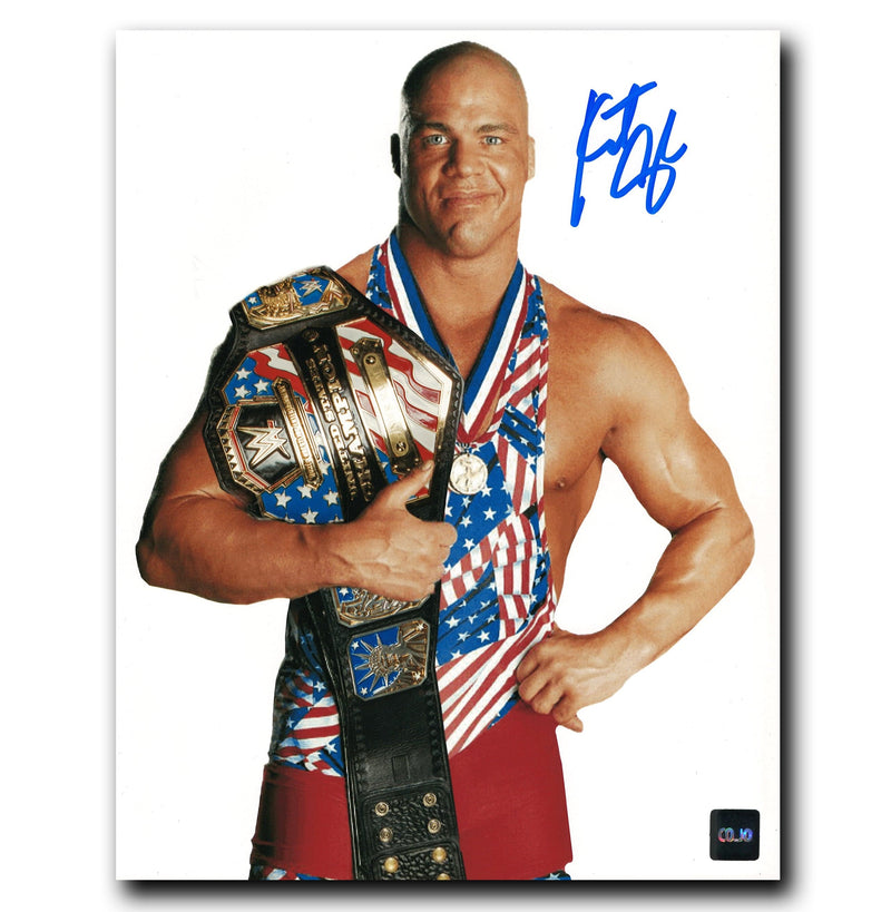 Kurt Angle Autographed United States Championship 8x10 Photo CoJo Sport Collectables Inc.