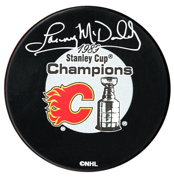 Lanny McDonald Autographed Calgary Flames 1989 Stanley Cup Champion Puck CoJo Sport Collectables Inc.