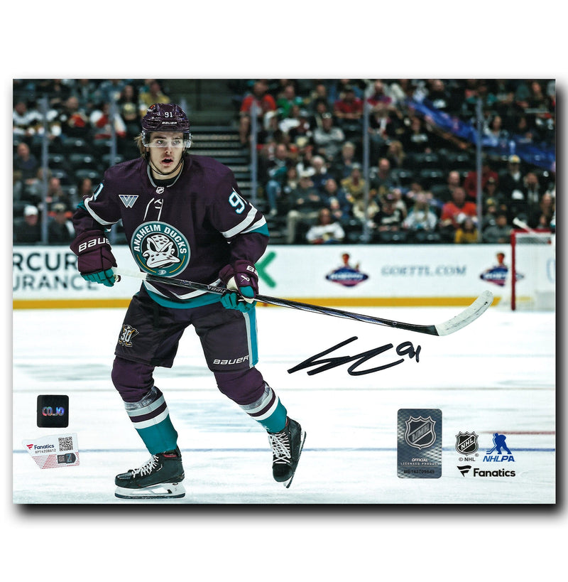 Leo Carlsson Anaheim Ducks Autographed Skating 8x10 Photo CoJo Sport Collectables Inc.