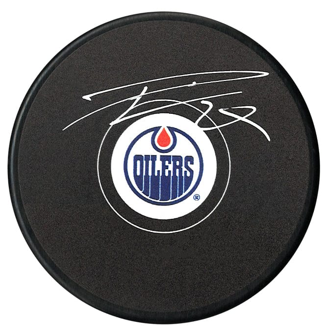 Leon Draisaitl Autographed Edmonton Oilers Puck CoJo Sport Collectables Inc.