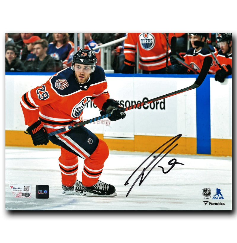 Leon Draisaitl Edmonton Oilers Autographed Skating 8x10 Photo CoJo Sport Collectables Inc.