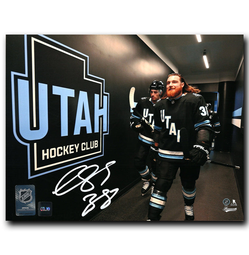 Liam O'Brien Utah Hockey Club Autographed Tunnel 8x10 Photo CoJo Sport Collectables Inc.