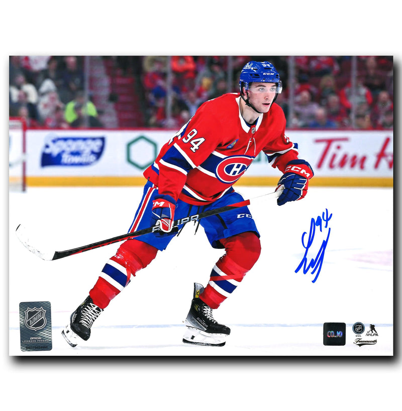 Logan Mailloux Montreal Canadiens Autographed 8x10 Photo (Horizontal) CoJo Sport Collectables Inc.