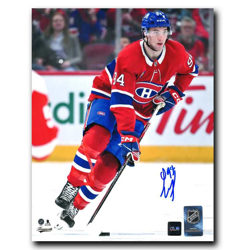 Logan Mailloux Montreal Canadiens Autographed 8x10 Photo (Vertical) CoJo Sport Collectables Inc.