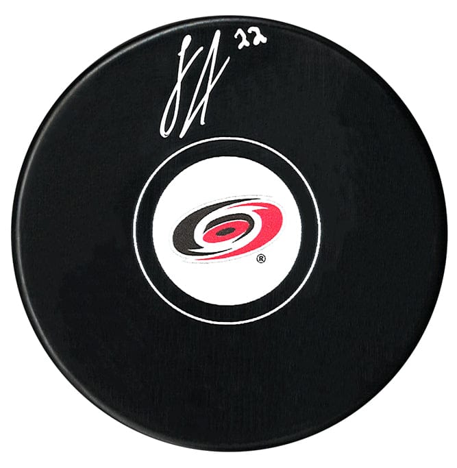 Logan Stankoven Autographed Carolina Hurricanes Puck CoJo Sport Collectables Inc.