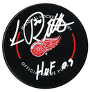 Luc Robitaille Autographed Detroit Red Wings HOF Inscribed Official Puck CoJo Sport Collectables Inc.