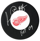 Luc Robitaille Autographed Detroit Red Wings HOF Inscribed Puck CoJo Sport Collectables Inc.