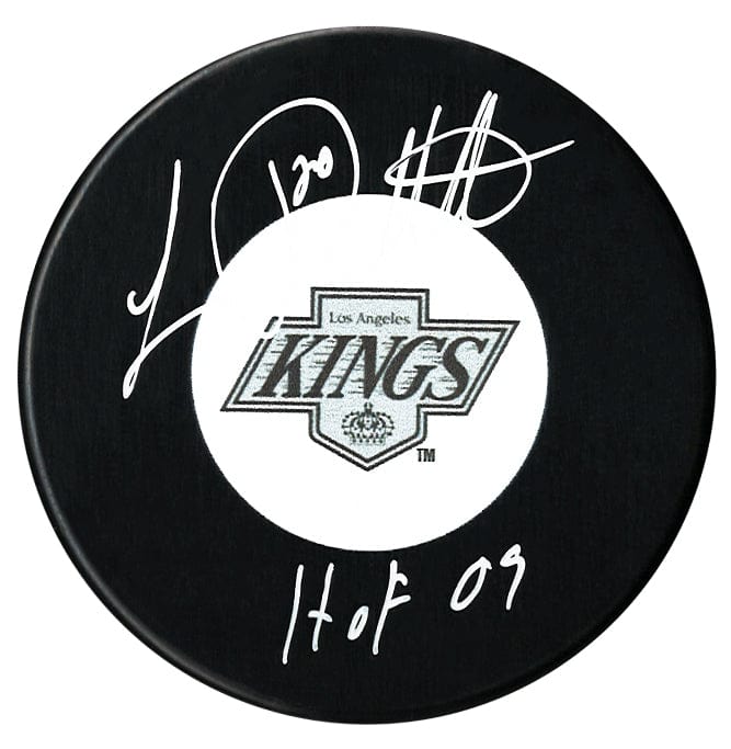 Luc Robitaille Autographed Los Angeles Kings HOF Inscribed Puck (Grey) CoJo Sport Collectables Inc.