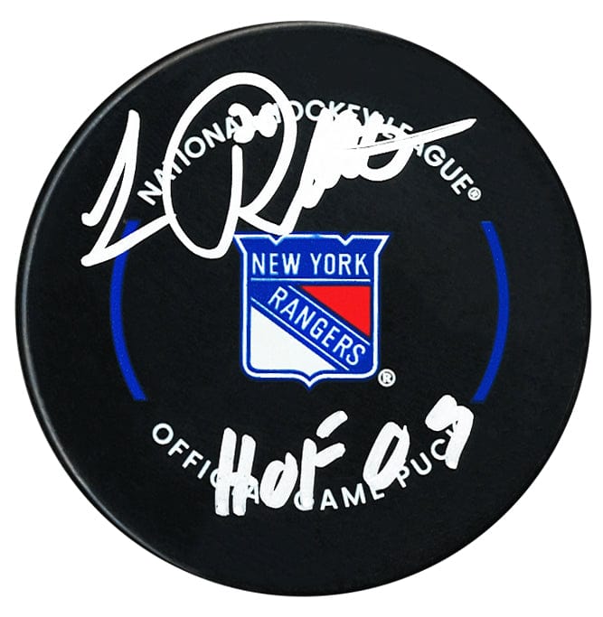 Luc Robitaille Autographed New York Rangers HOF Inscribed Official Puck CoJo Sport Collectables Inc.