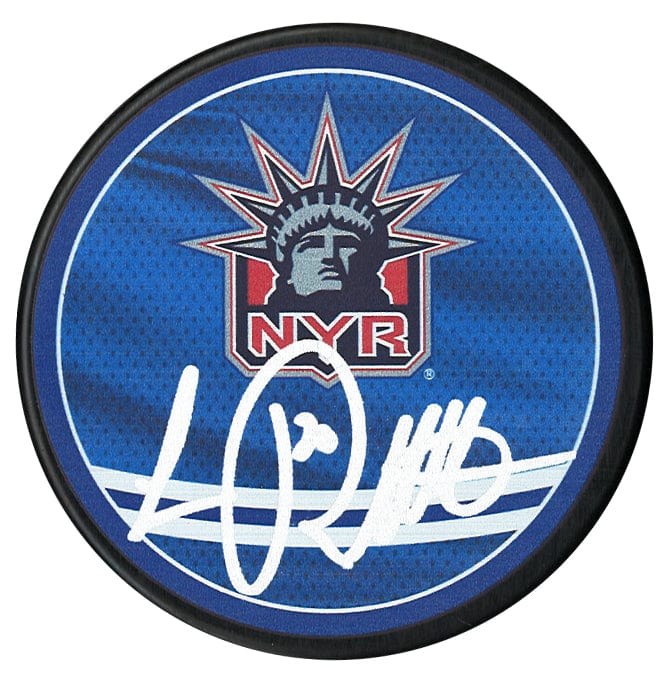 Luc Robitaille Autographed New York Rangers Reverse Retro 2.0 Puck CoJo Sport Collectables Inc.