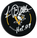 Luc Robitaille Autographed Pittsburgh Penguins HOF Inscribed Official Puck CoJo Sport Collectables Inc.
