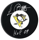 Luc Robitaille Autographed Pittsburgh Penguins HOF Inscribed Puck CoJo Sport Collectables Inc.